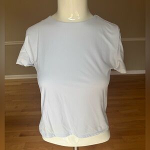 Wild fable ice blue stretch crop tee M
